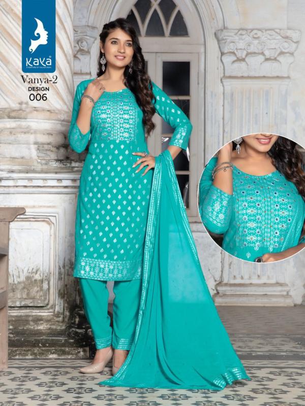 Kaya Vanya Vol 2 Rayon Designer Embroidery Readymade Suit